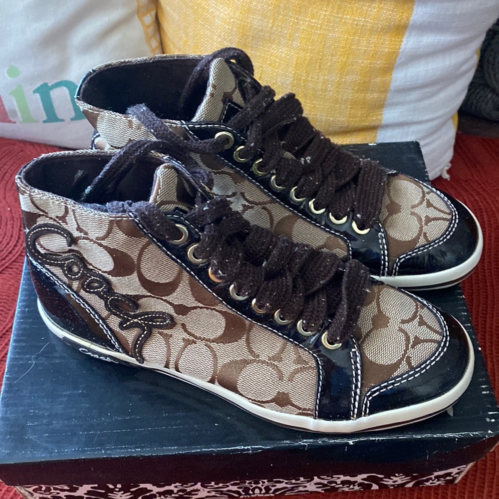 Coach brown sneakers